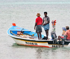 Watching this family of four get into their boat and disappear into the sea is a delightful experience