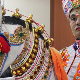 Kalaimamani T.A.R Nadi Rao dressed to perform